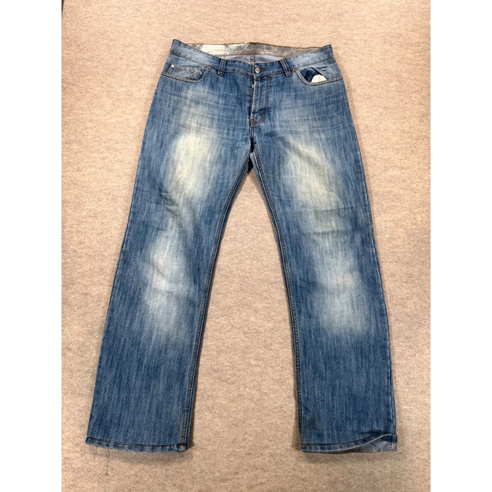 Levi's 501 Jeans Mens 36x34 Blue Denim Button Fly Straight Leg Casual Streetwear